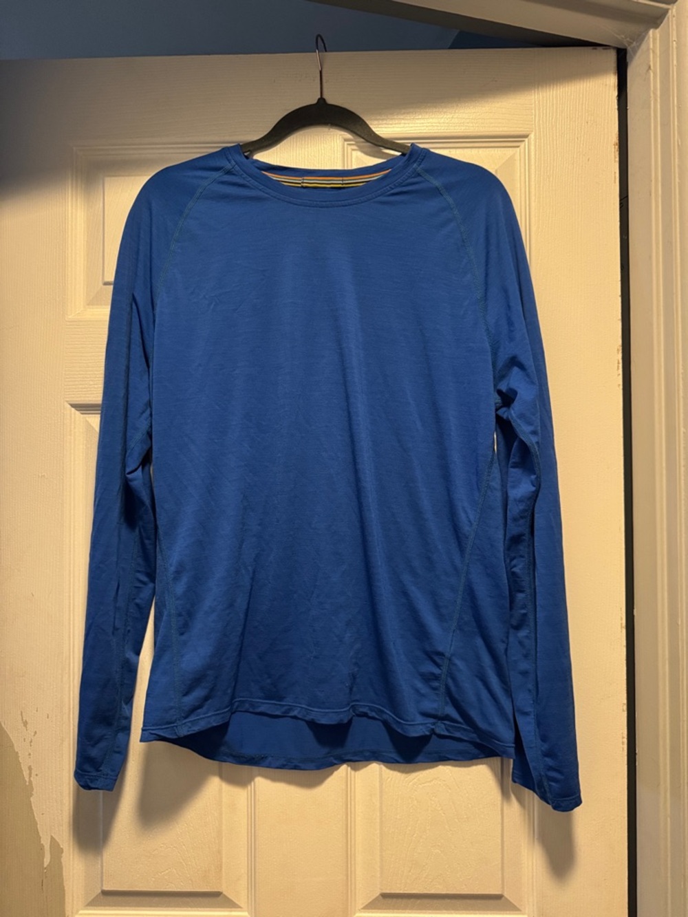 Smartwool Men's Long Sleeve Crew Neck Tee in Royal Blue